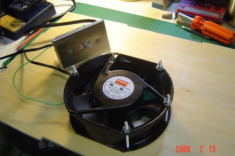  /></p><p>Test installation of the fan.  Mounted using the 3/8 3