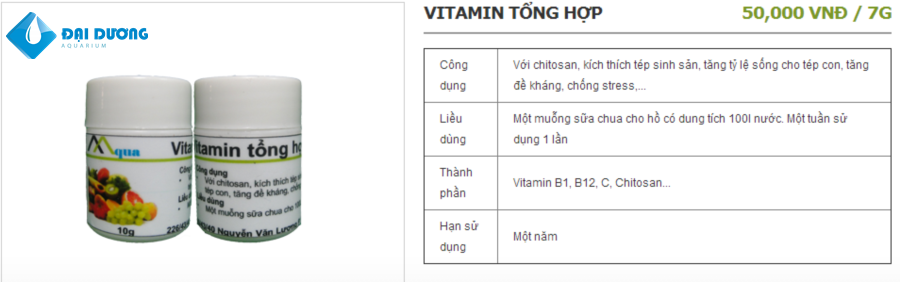 vitamin cho tép