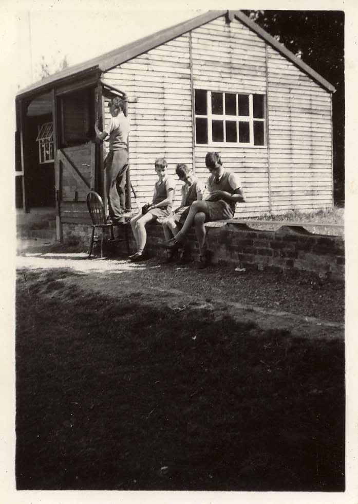 In front of the pavilion.  Year 1956