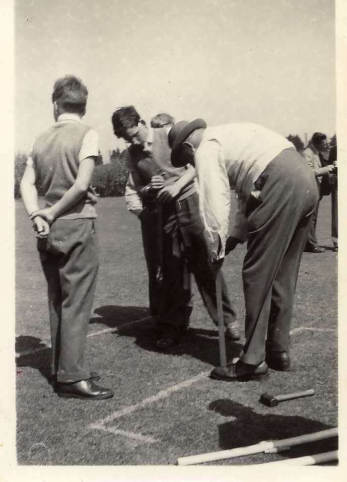 Cricket stump.  Year 1956