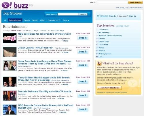 Imagem relacionada a Yahoo! Buzz: um novo competidor para o Digg?