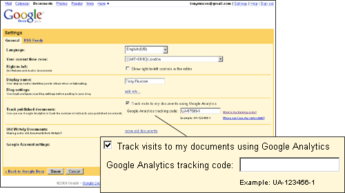 google-docs-analytics-tracking Analytics ganha integração com Google Docs