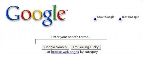 Imagem relacionada a Descubra como funcionava o Google em 2000