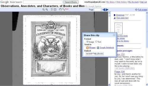 Imagem relacionada a Google Books permite embutir trechos de livros em sites e blogs