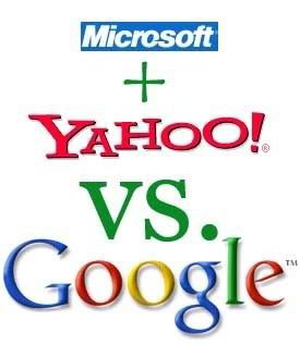 Micrisoft + Yahoo! X Google - Logo