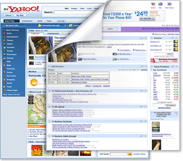 Imagem relacionada a Yahoo! estréia nova página personalizada