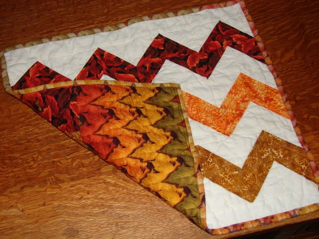 front/back of autumn quilt