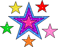 Estrellas de colores para blog, blogger