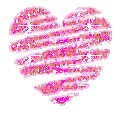 Pink Glitter Heart para hi5