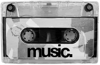 Music cassette para blog, blogger