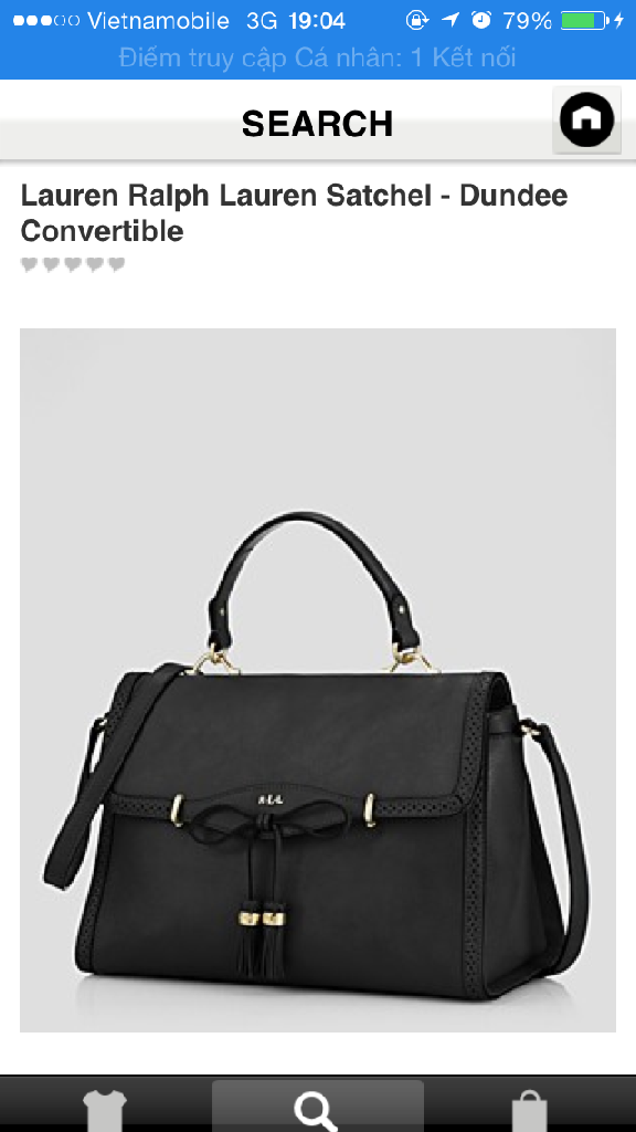 Túi xách authentic thương hiệu Ralph Lauren, new 100%, không fake, giá tốt