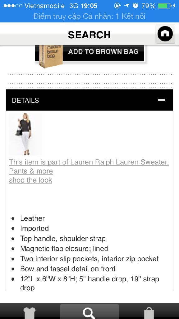 Túi xách authentic thương hiệu Ralph Lauren, new 100%, không fake, giá tốt - 1