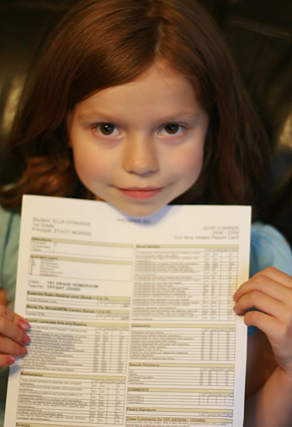 Ella and report card