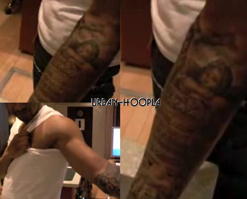 urban tattoos. tattoo Usher showed off.