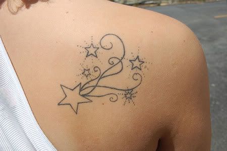 Many women are drawn to shooting star tattoos for this reason as well.