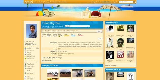 beach Vazou: Orkut ganhará Temas!