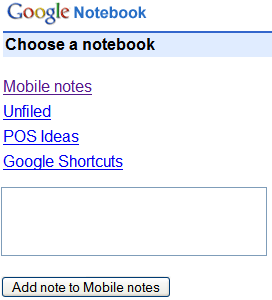 google notebook mobile