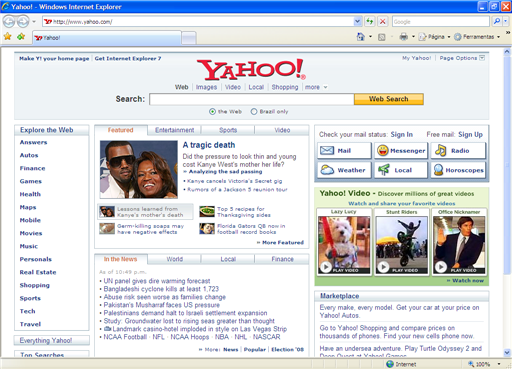 Imagem relacionada a Yahoo! preparando nova home page?