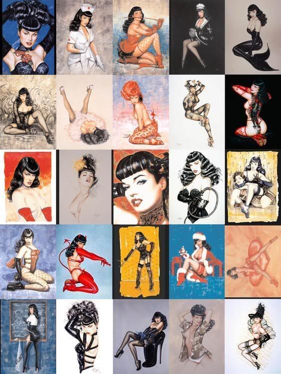 Bettie Paige collage Pictures, Images and Photos