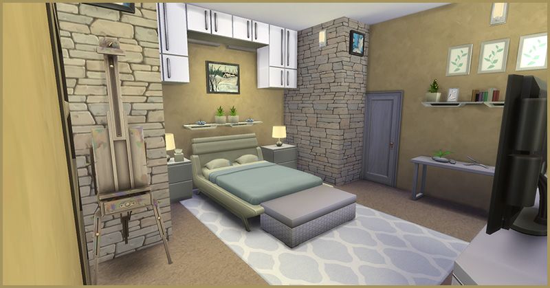 New Sims 4 Master Bedroom Ideas with Modern Garage