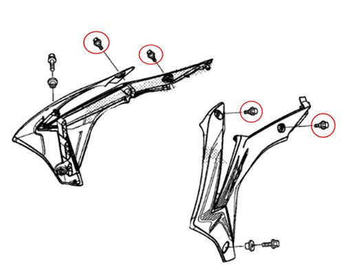 SPECBOLT HONDA CRF M5X9 RADIATOR SHROUD BOLT SET photo CRF450R-SHROUD-BOLTS-500PX_zpsm2ze8vqz.jpg