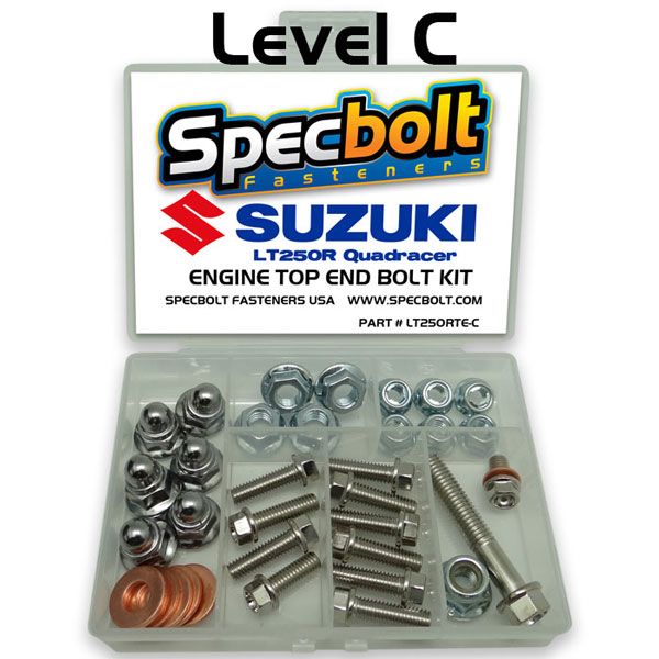 Specbolt Suzuki LT250R Quadracer Top End Engine Fastener Kit C photo LT250RTE-C-600_zpsnvtesv0c.jpg