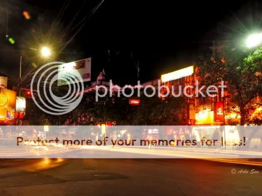night photography, traffic, light painting