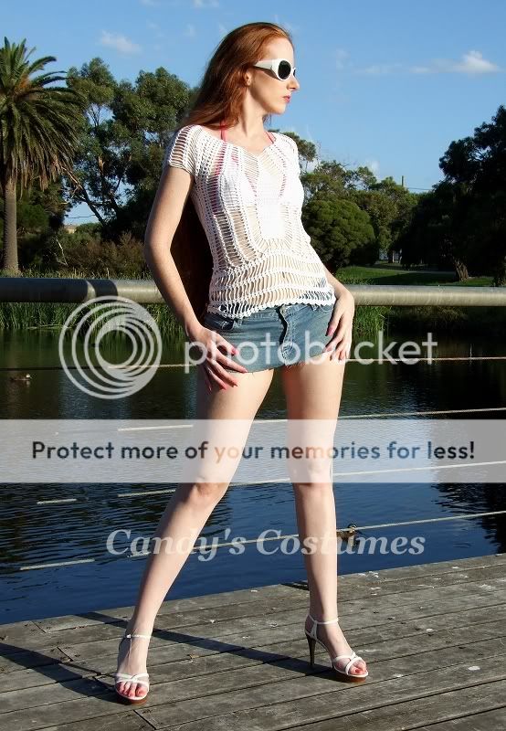 WHITE CROCHET TOP See Through T SHIRT 2wear Over Bikini  