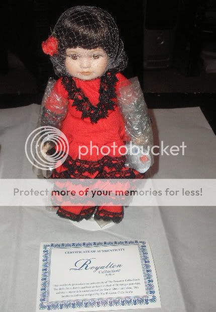 Royalton Collection Maria From Spain Doll MIB COA, Mint In Box with 