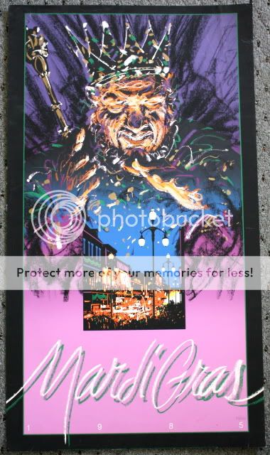 Mardi Gras 1985 New Orleans Art Poster Collectible