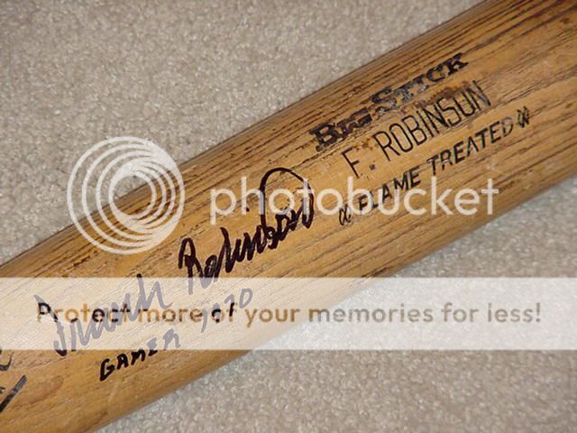 Frank Robinson Game Used Signed Bat Orioles Reds HOF  