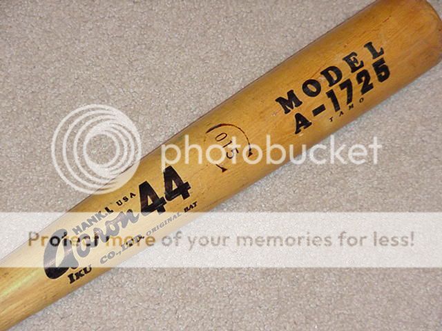 Hank Aaron Vintage Signed Japanese Game Bat Atlanta Braves HOF  