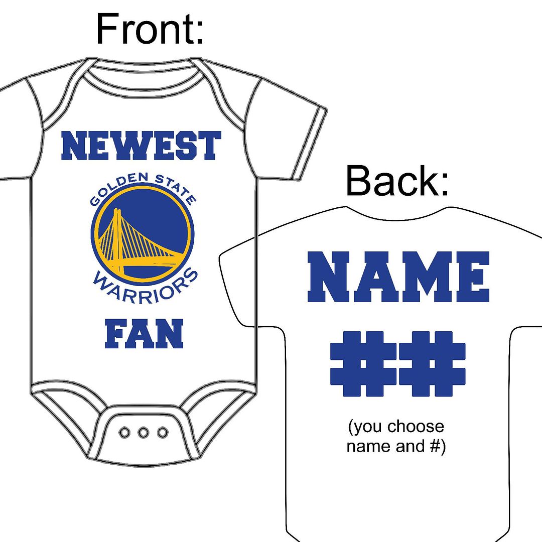 Details about PERSONALIZED GOLDEN STATE WARRIORS FAN BABY GERBER ONESIE  OPTIONAL SOCKS GIFT